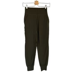 Lululemon Align High Rise Jogger Pants Nulu Women's Size 4 Dark Olive Pockets